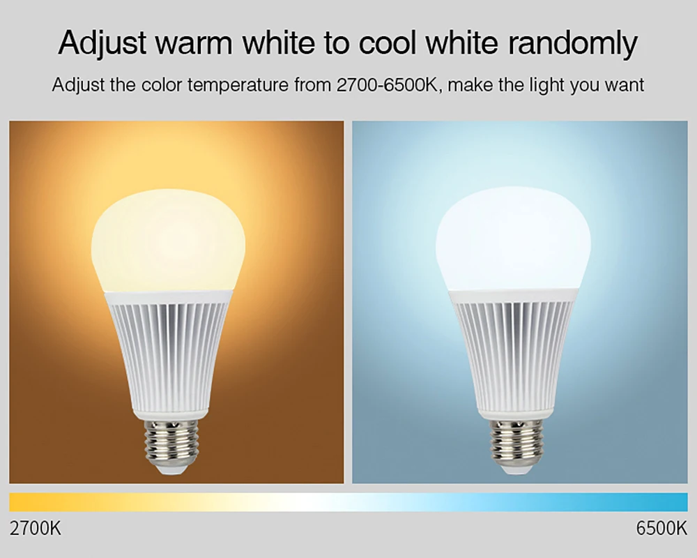 Milight светодиодный лампы FUT012 9W E27 RGB + CCT 16 миллионов Цвета затемнения прожектора 2 4 г