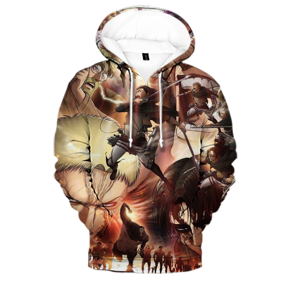 

Cool Attack on Titans Print Hoodies Women/Mens streetwear Hooded Sweatshirts Hot Sale Casual Pullover Clothes Oversized