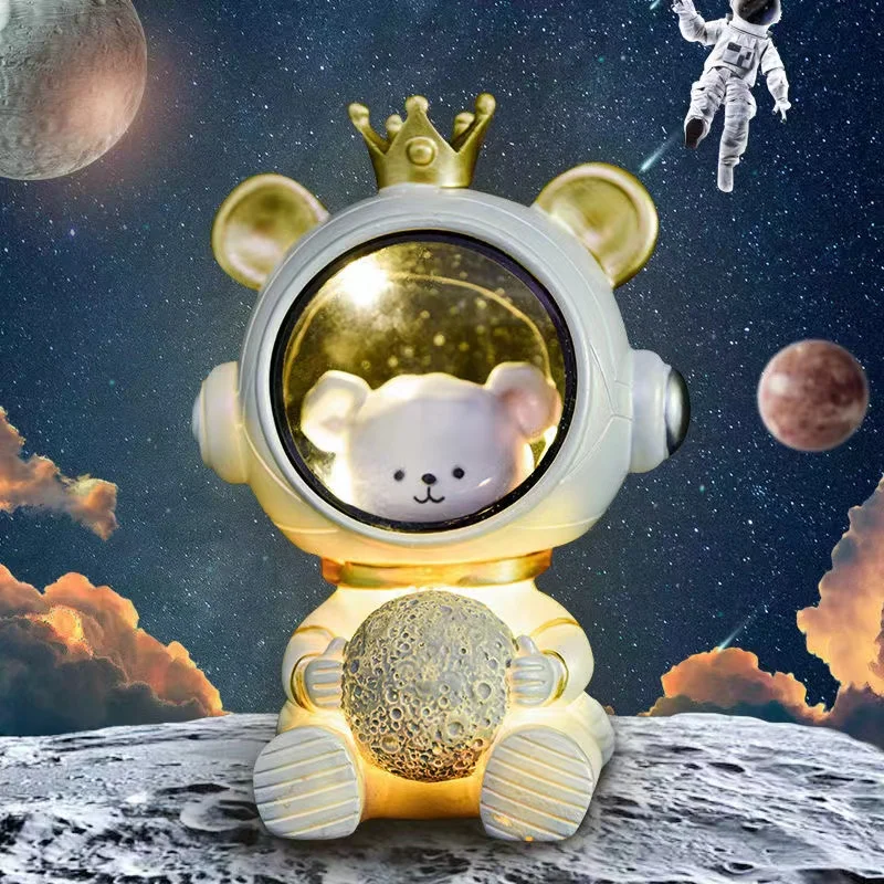 

Украшение в виде астронавта, милые домашние животные, украшение для дома, космонавт, настольный милый ночсветильник, подарок на день рожден...