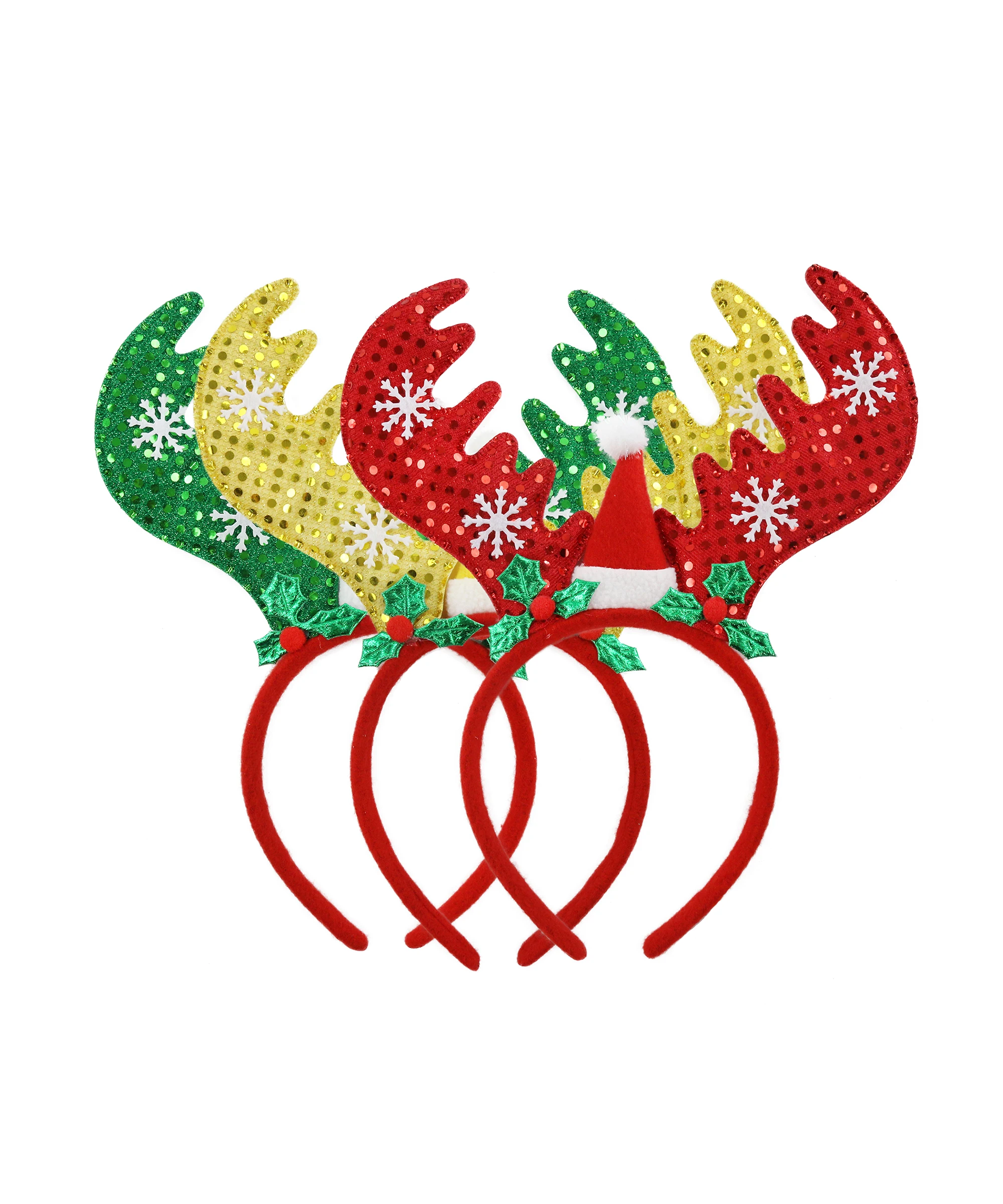 Прямая поставка Рождественский ободок для волос с оленьими рогами 3 цвета