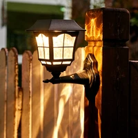 2in1 solar lawn lamp outdoor wall light waterproof street light garden atmosphere lights fence post yard landscape lamp