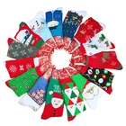 Носки мужскиеженские, хлопковые, с рисунком на Рождество, забавные, с Санта Клаусом, лосем, снегом, хип-хоп, на зиму, Новый Год носки, подарок на Рождество