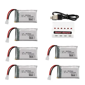 3,7 в 1000 мАч 952540 литий-полимерный аккумулятор для Syma X5 X5C X5SC X5SW TK M68 MJX X705C SG600 запасная деталь для радиоуправляемого дрона 3,7 аккумулятор + зарядное устройство UBS