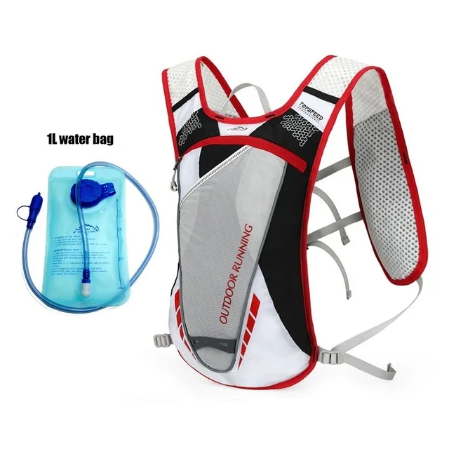 Black with water bag Дышащий гидратационный жилет для бега, легкий мужской женский спортивный рюкзак для бега, марафона, походный рюкзак для велоспорта - Цвет: Black with water bag