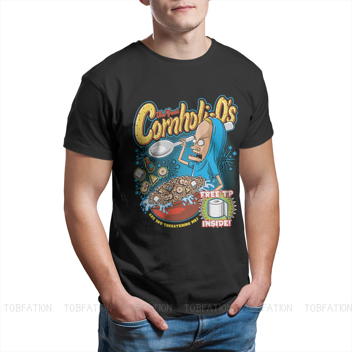 Мужская футболка с круглым вырезом Beavis и Butthead B &amp |
