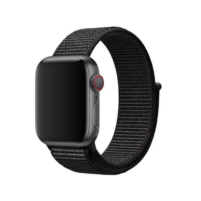 1 black red Ремешок для apple watch 5 44 мм 40 мм 42 мм 38 мм iwatch Series 3 2 1 нейлоновый спортивный ремешок для часов Браслет apple watch 5 4 band - Цвет ремешка: 1 black red