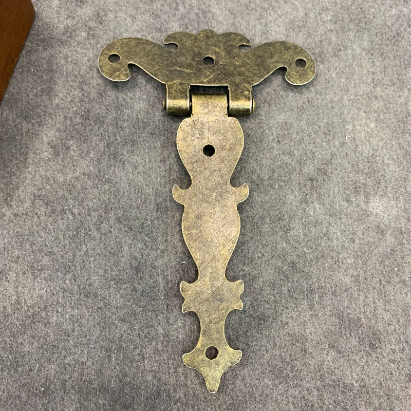 2pcs Cabinet Door Butt Hinges Vintage Brass Plated Large Hinge Big Decorative Jewelry Wooden Box Furniture Fittings 113*69mm |
