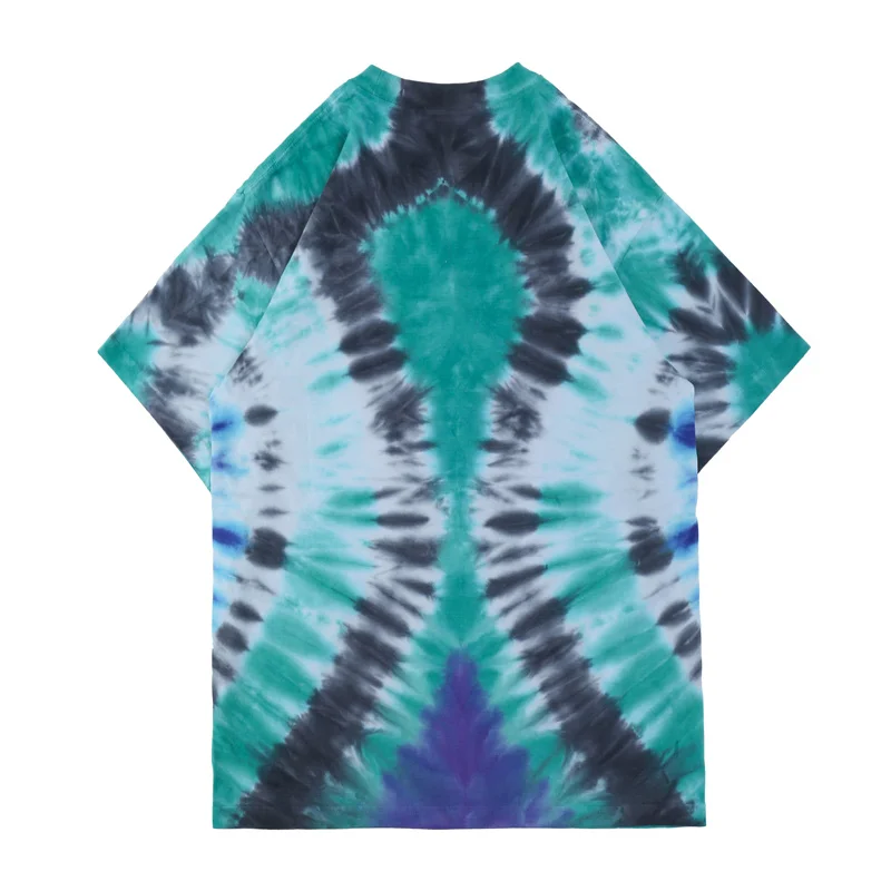 

Loose Casual Short-sleeved Top 2021 Summer New Tie-dye Pattern T-shirt Comfortable and Versatile Creative Cotton T O-Neck