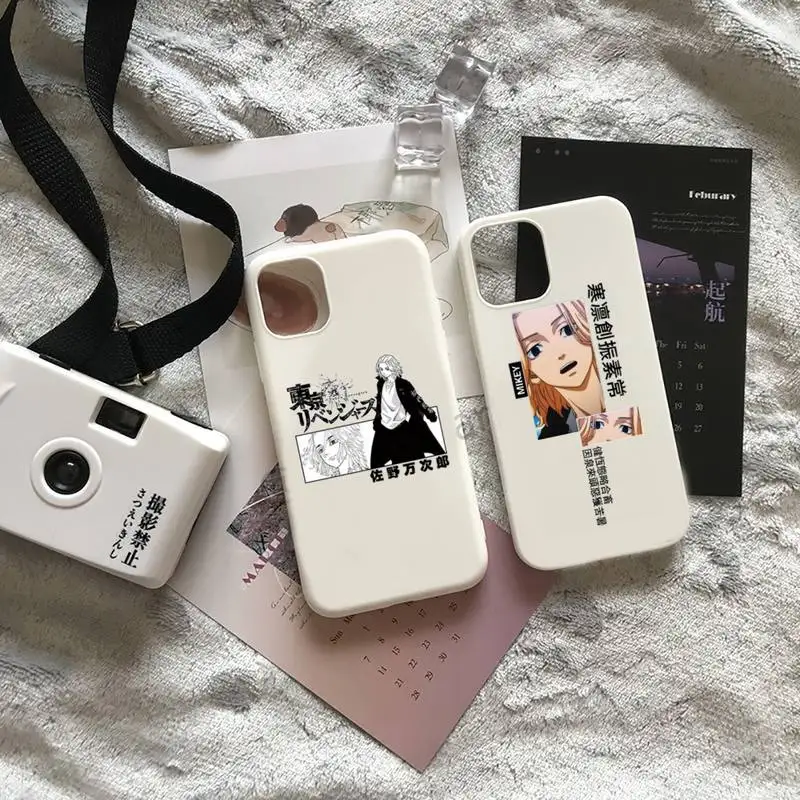 

mikey Tokyo Revengers anime Phone Case Candy Color for iPhone 6 7 8 11 12 s mini pro X XS XR MAX Plus