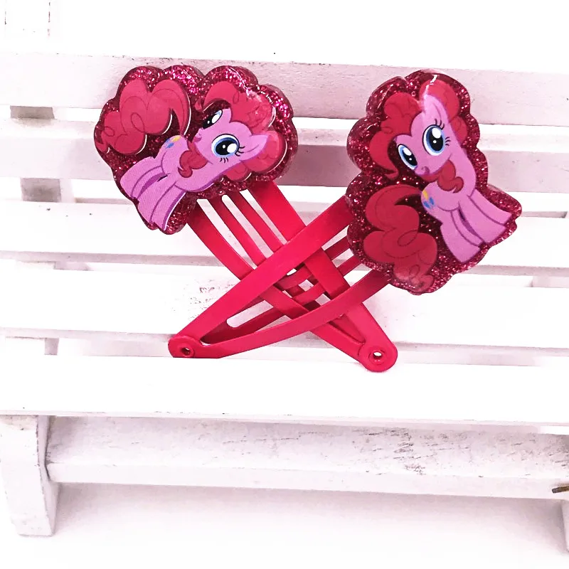 2 шт./лот с рисунком из мультфильма Моя маленькая лошадка сердечком клипсой