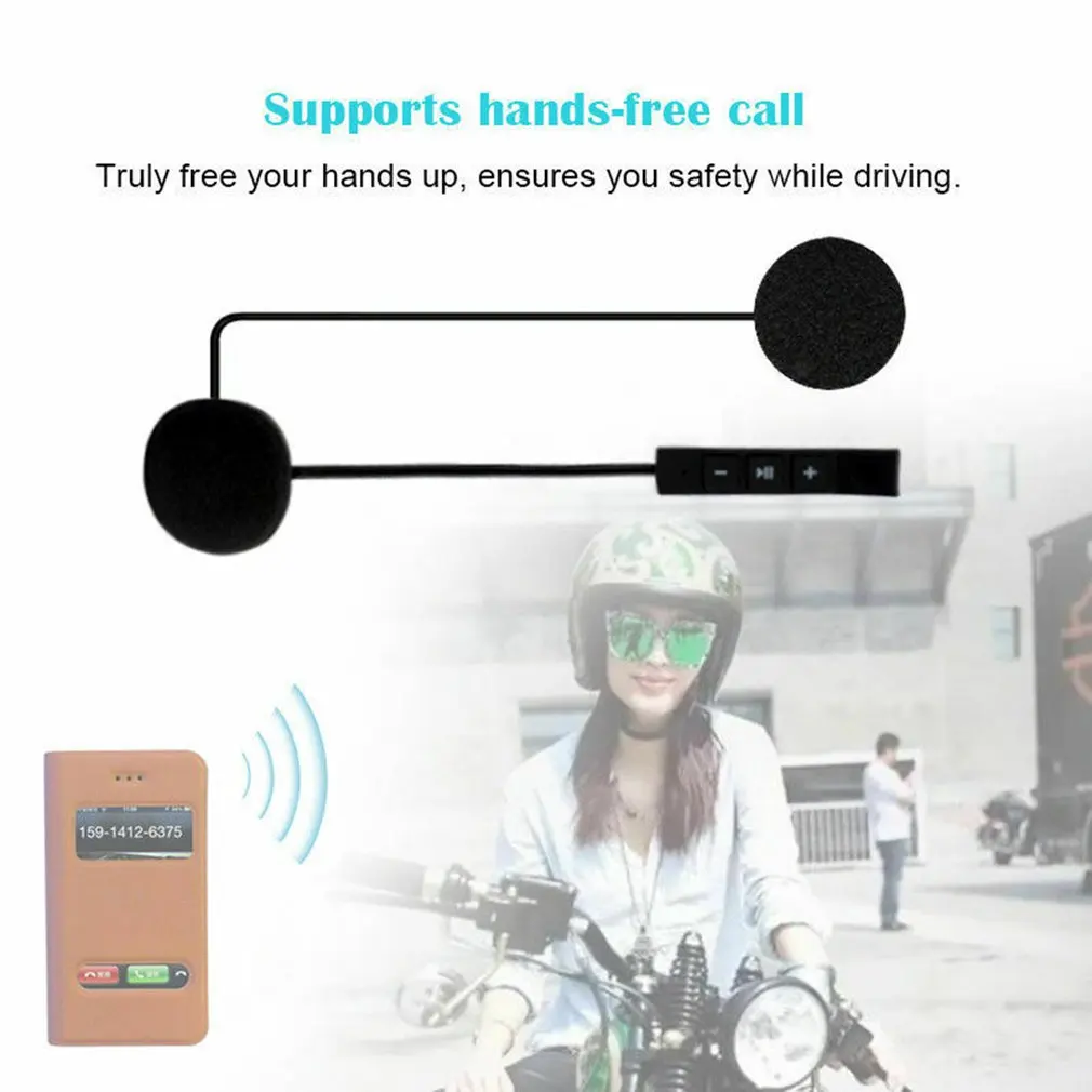 

Mh04 Motorcycle Helmet Headset Stereo Waterproof Wireless 5.0 Incoming Calls Automatically Answer Wireless Helmet Headset