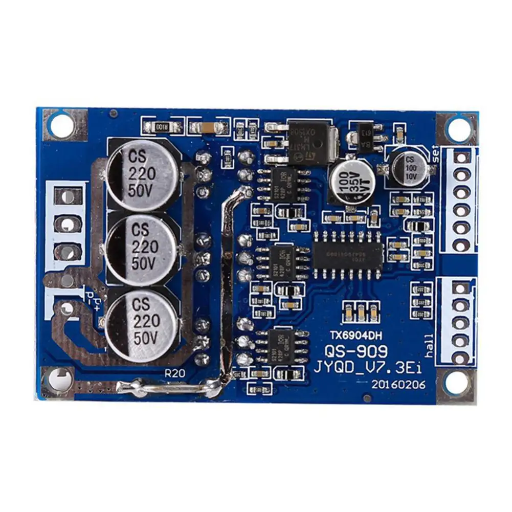 DC 12V-36V 15A 500W бесщеточный контроллер двигателя зал BLDC плата драйвера синий | Лампы и