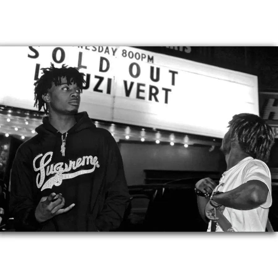 Новый Playboi Carti Lil УЗИ верт Рэп певица звезда шелковая тканевый плакат Арт Спальня