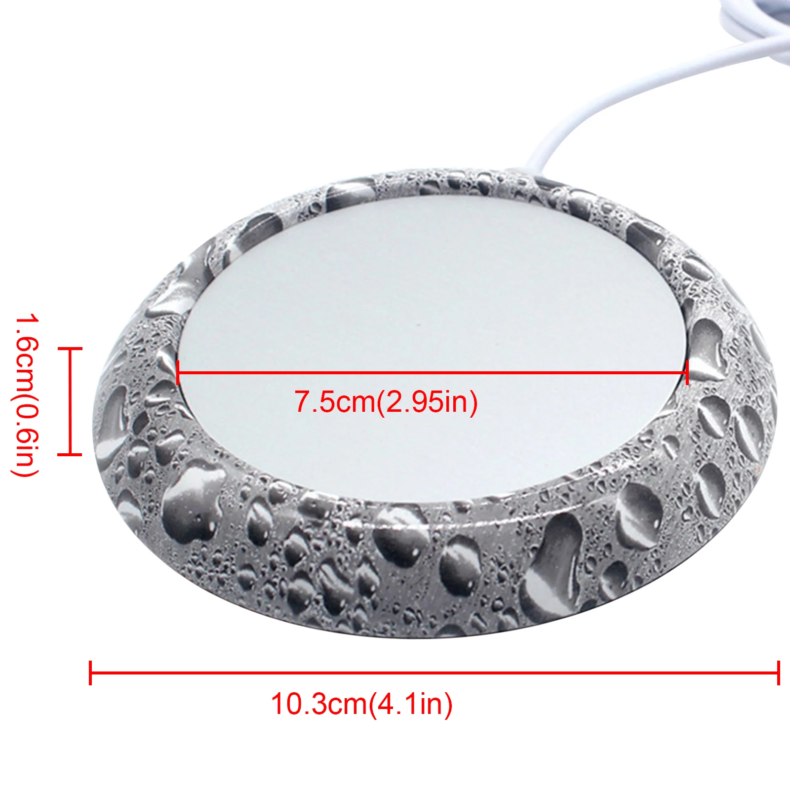 

High Quality Usb Warmer Cup-Pad Gadget Metal Grain Coffee Tea Drink Usb Heater Tray Mug Pad Coaster Office Gift