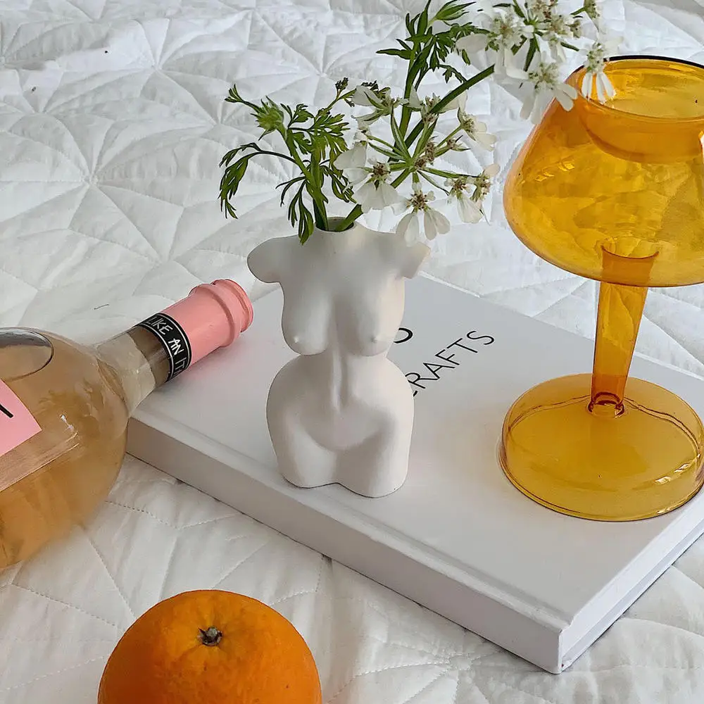 Mini Body Art Design Flower Pot Nude Female Sculpture Vase Creative Plant Planting Machine Home Gas Modern Decor | Дом и сад