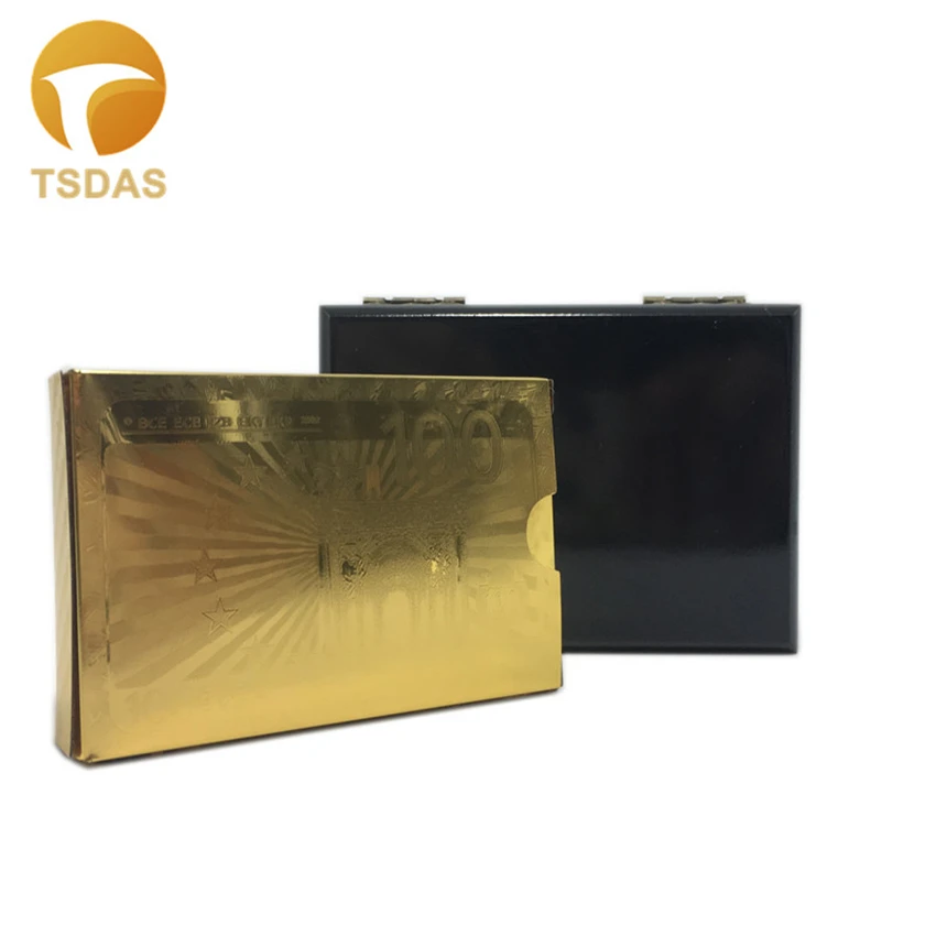 Игральные карты евро 100 Позолоченные покерные позолоченные 24 к полные +