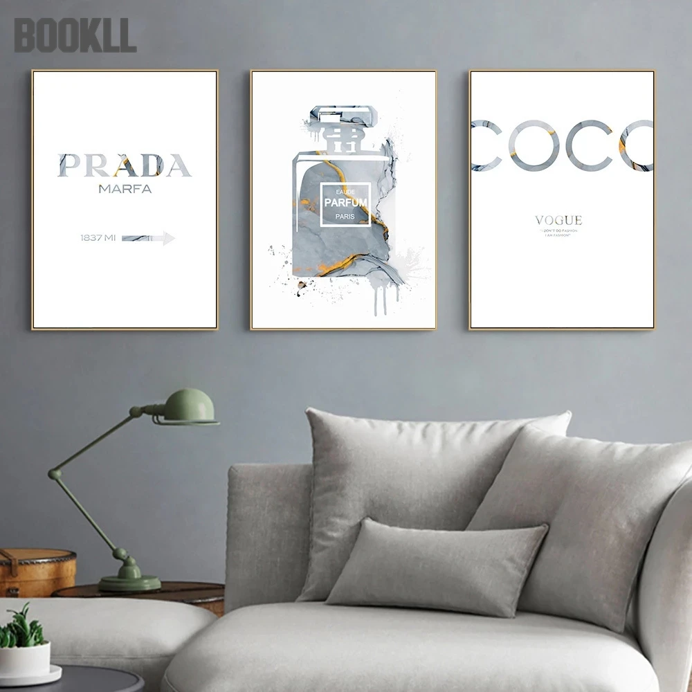 

Perfume Poster Nordic Posters And Prints Quotes Wall Art Print Vogue Canvas Painting Wall Pictures Living Room Home Decoration