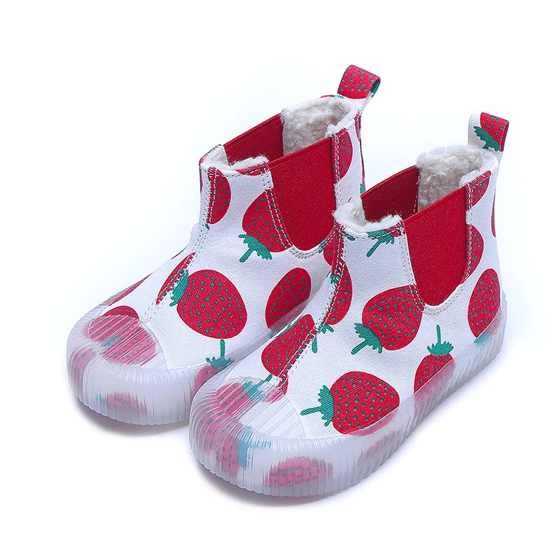 

Winter Kids Shoes Cotton Plush Warm Girls Snow Boots Flat Sneakers Fashion Children Boys Ankle Boots SGF098