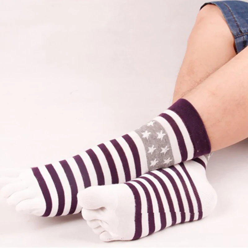 5 цветов брендовые полосатые носки с звездным носком красные белые модные