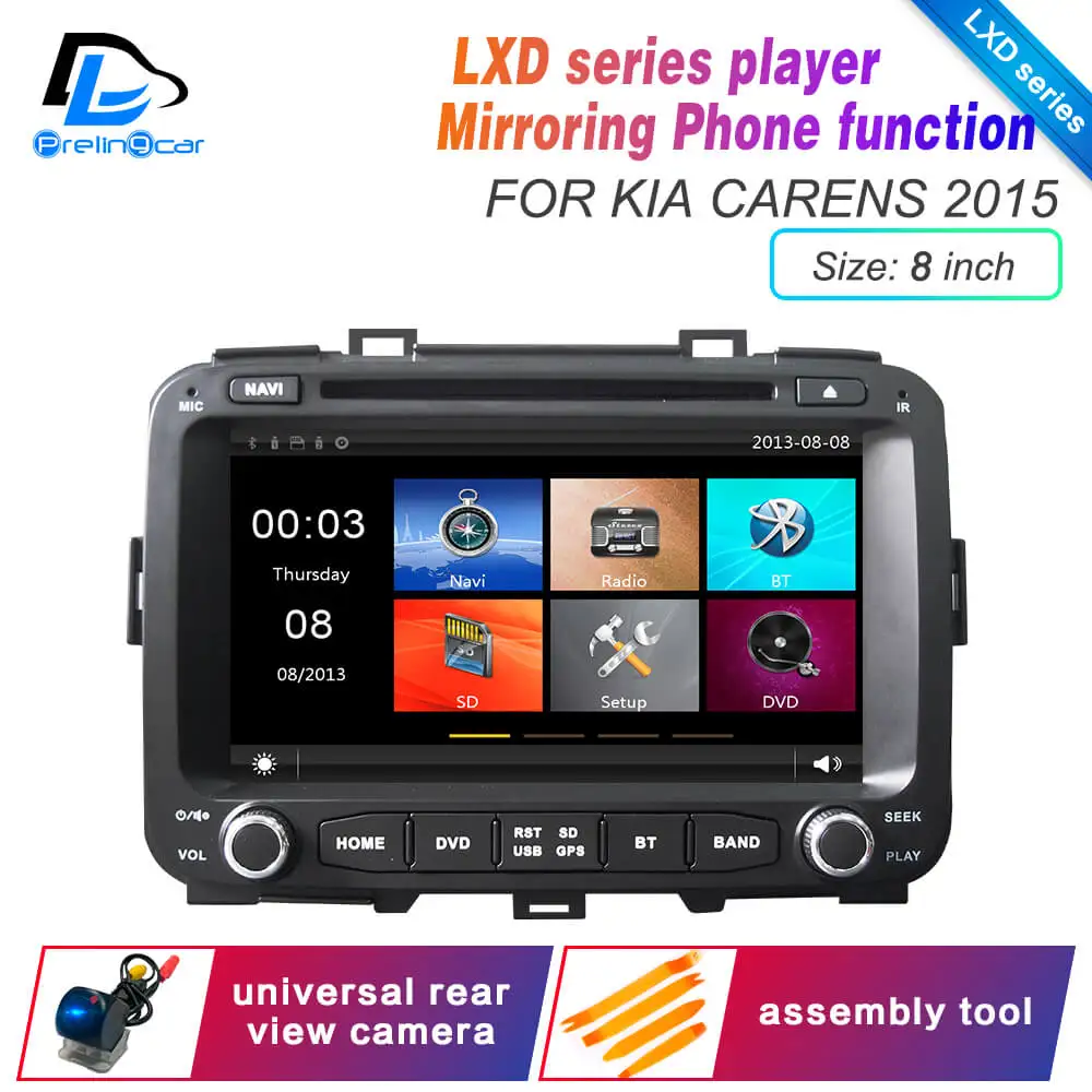 LXD 8inch Carens Ips сенсорный экран DSP звук Android 9,0 2 DIN 4g Lte радио для KIA Cerato Carens года gps dvd-плеер стерео навигация - Цвет: LXD 8inch Carens