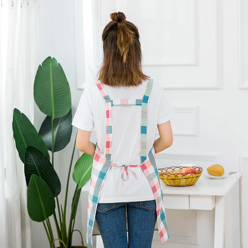 Небольшой свежий кухонный фартук для маникюра Кофейня комбинезон