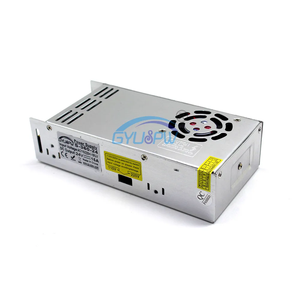 Одиночный выходной импульсный источник питания постоянный ток 24 В 15 А 360 Вт