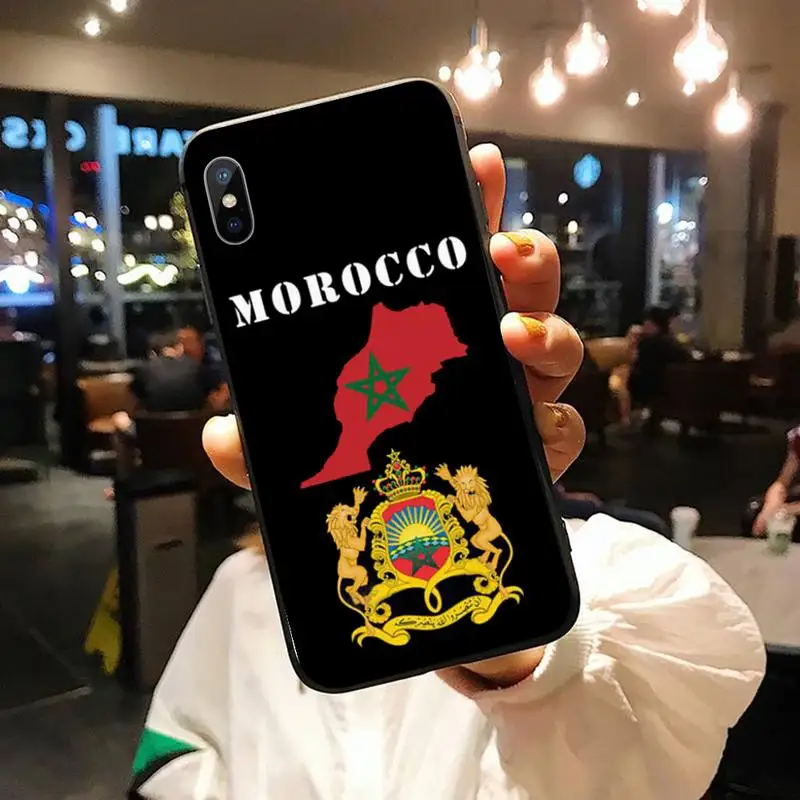 

Morocco Flag Coat Of Arms high quality Phone Case funda for iPhone 11 12 pro XS MAX 8 7 6 6S Plus X 5S SE 2020 XR