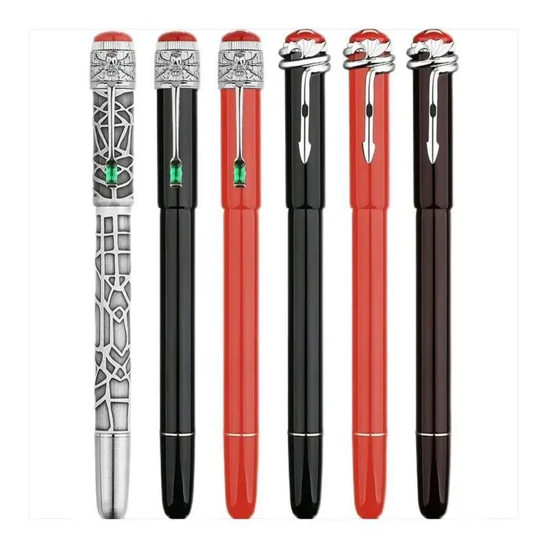 

F9S Metal Resin Fountain Pen Vintage Classic Heritage Snake / Spider Piston Ink Pen F Nib 0.5mm Business Gift Pen