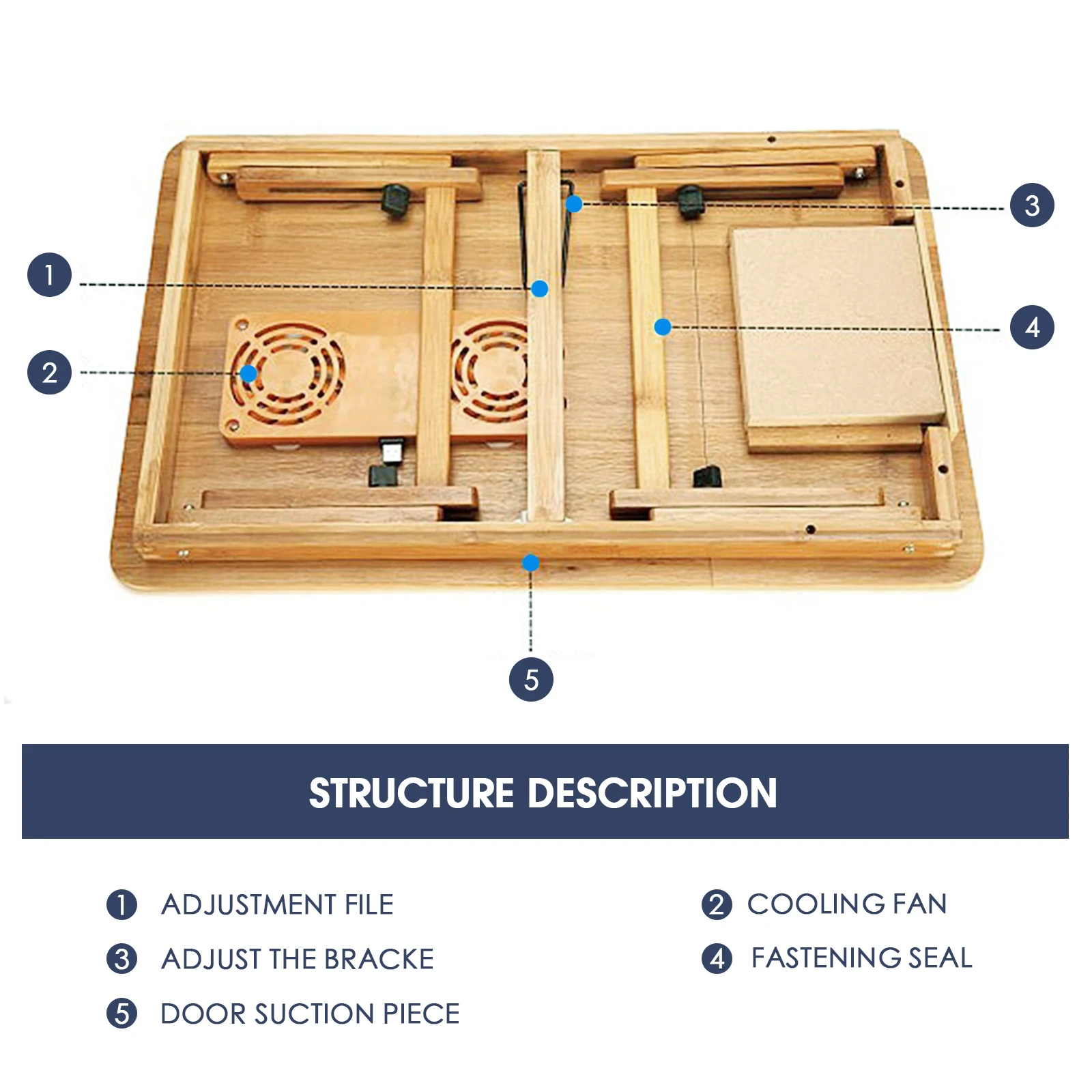 1 шт регулируемая бамбуковая