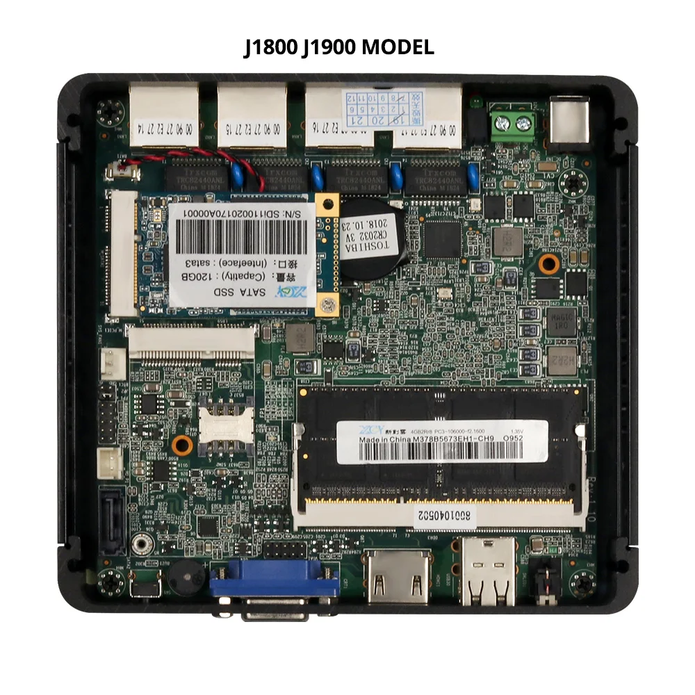 XCY Intel Celeron J1800 J1900 N2806 брандмауэр мягкий маршрутизатор мини ПК Intel Gigabit Ethernet NIC 4xRJ45 WiFi USB HDMI VGA SIM Pfsense