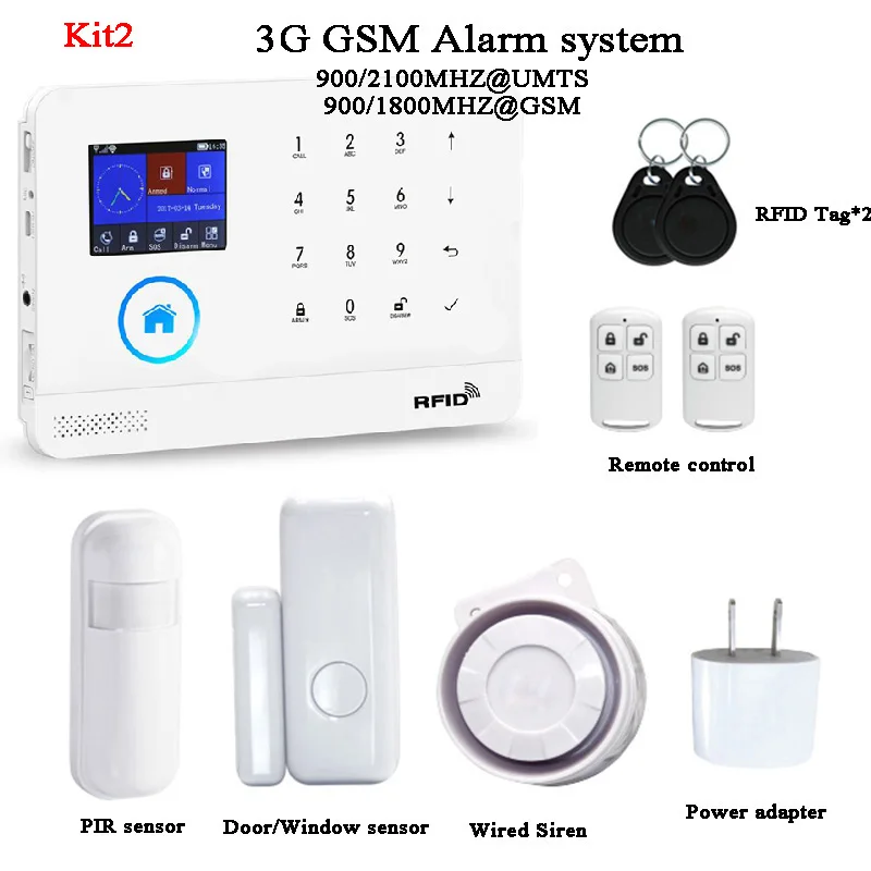 3g 900/1800/2100 МГц дома GSM GPRS GPS Wifi беспроводной доступ в Интернет, будильник и Системы SMS телефонными звонками и дистанционное управление PIR motion датчик двери сирена периметр безопасности