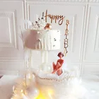 1 шт., розовое золото, акриловая Топпер для торта С Днем Рождения, вертикальный креативный Топпер для торта, товары для украшения для торта для вечеринки на день рождения