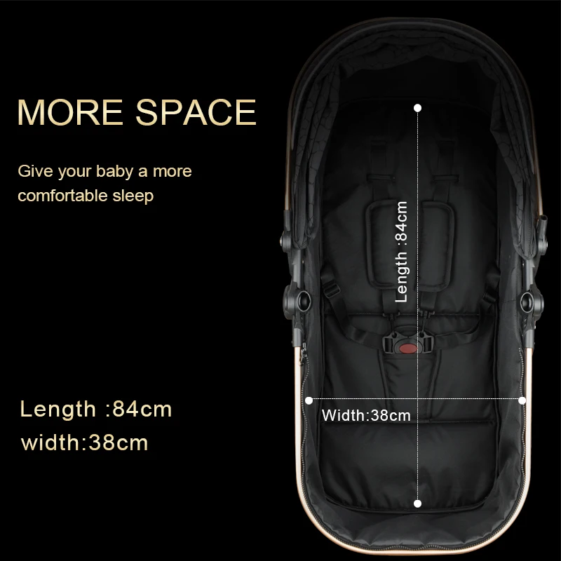 Роскошная детская коляска Belecoo 2 в 1 портативная дорожная с откидывающейся