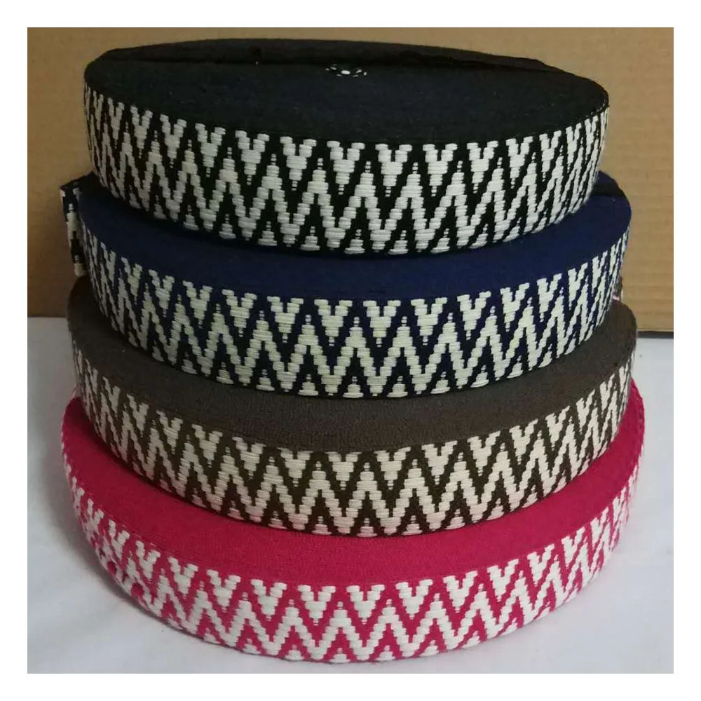 Хлопчатобумажная тесьма шириной 4 см этническая жаккардовая в стиле ретро тканая