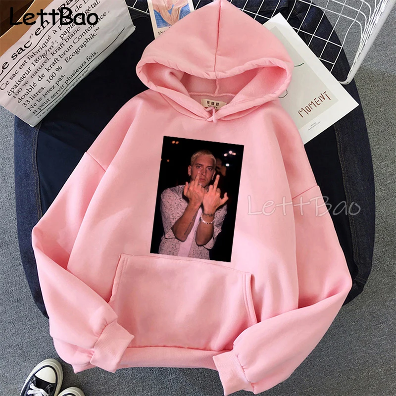 Женские и мужские толстовки Eminem розовая одежда унисекс топы в стиле хип хоп рэп