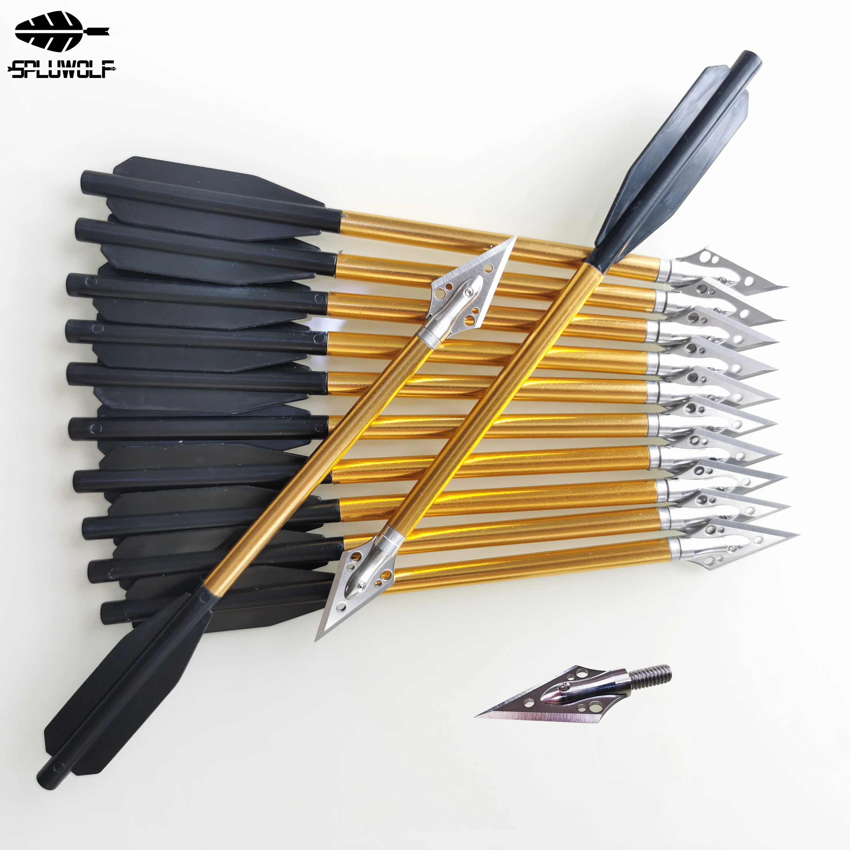 Pces de Alumínio Flechas de Tiro com Arco Parafuso para 50-70 Pces Corsarco Libras Pistola Besta od 6.0mm 6 12 6.5