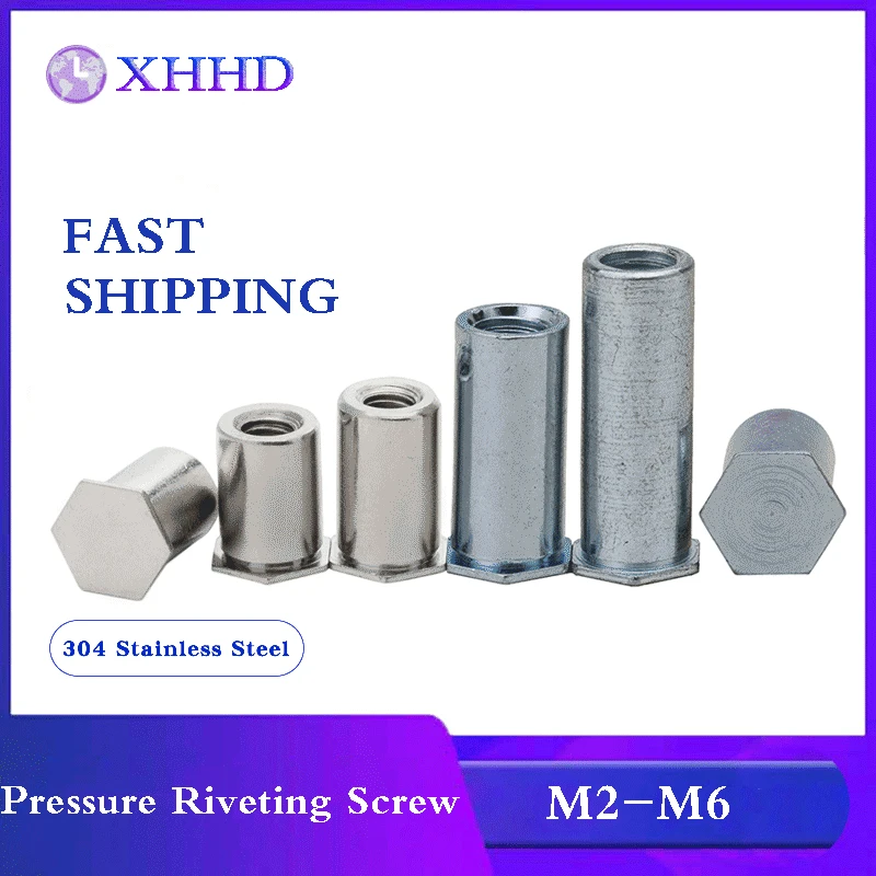 

304 Stainless Steel Blind Hole Pressure Riveting Screw M2 M2.5 3.5M3 M3 3.5M4 M4