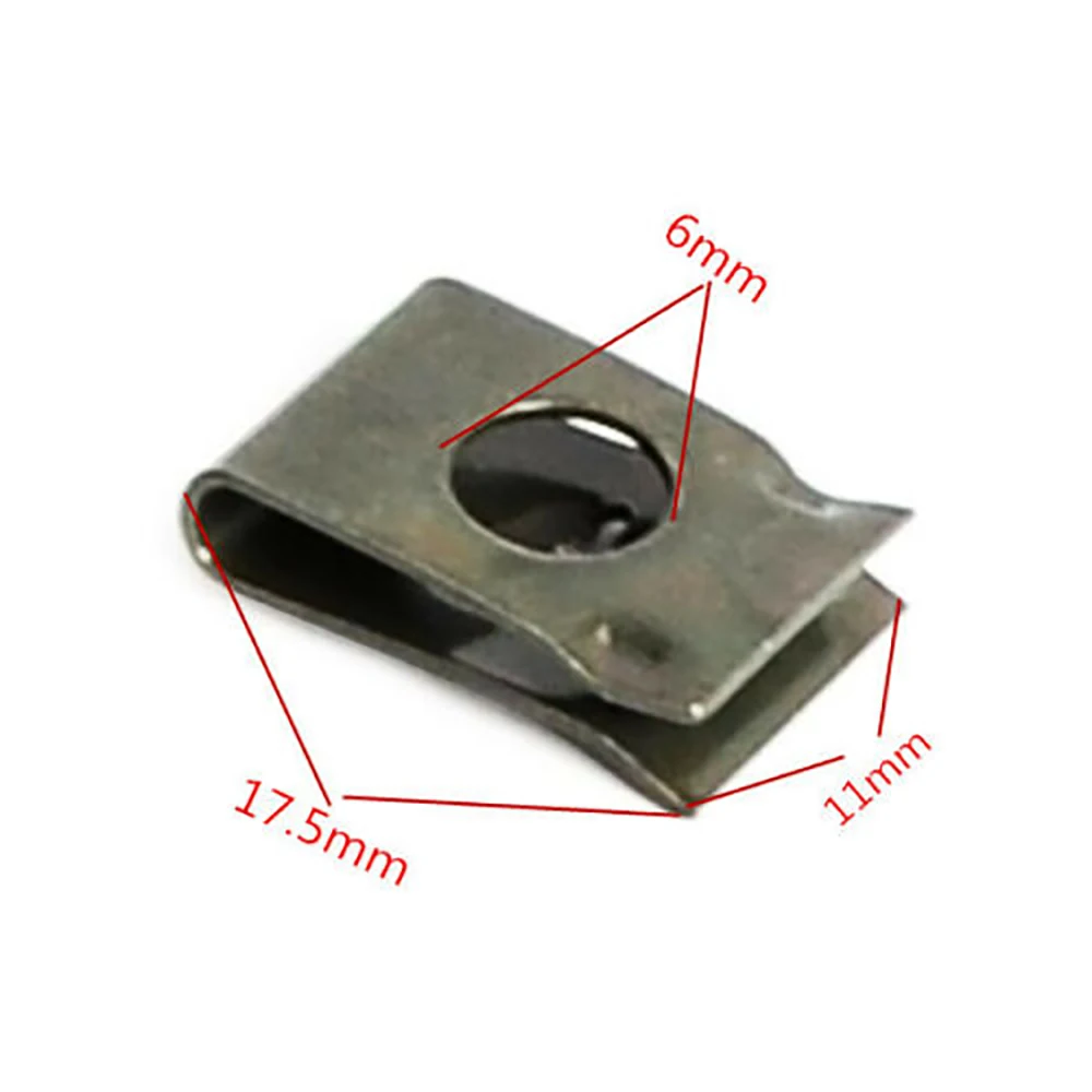 Набор черных и серых U образных гаек 50 шт. самонарезающие зажимы панель лицензия