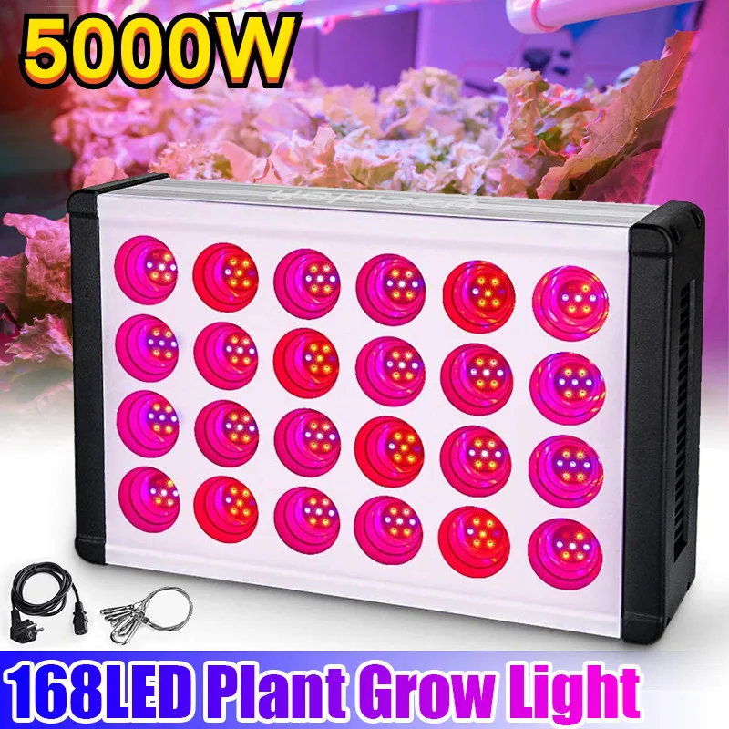 

5000W LED Panel Full Spectrum Plant Light Waterproof Fitolamp 100-260V LED Growing Lights Chip Indoor Greenhouse Phyto Lamp