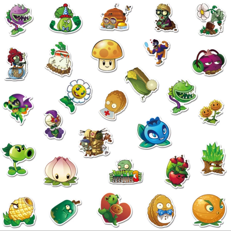 103050pcsset strange plant sticker school student diary hand ledger stationery mobile phone guitar decoration kawaii free global shipping