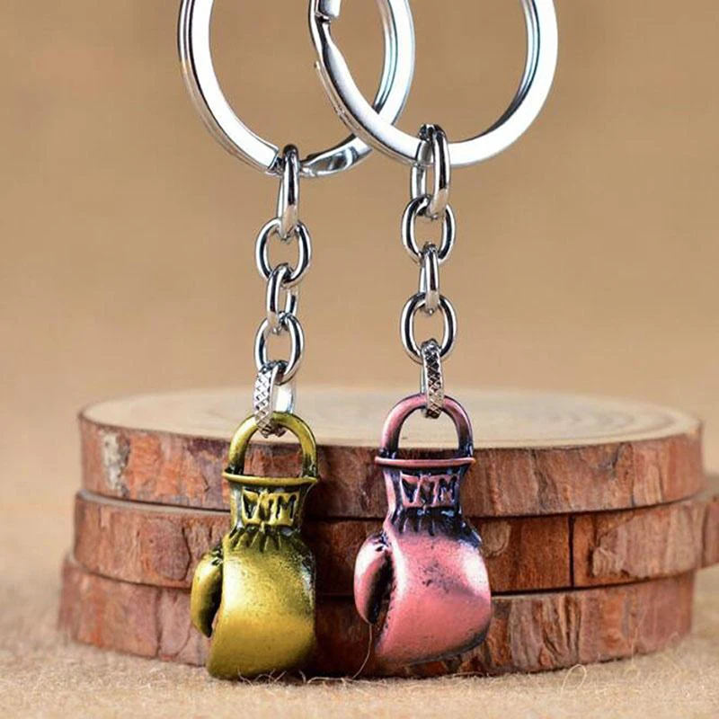 Крутые милые боксерские перчатки брелок креативный из металла автомобильный для