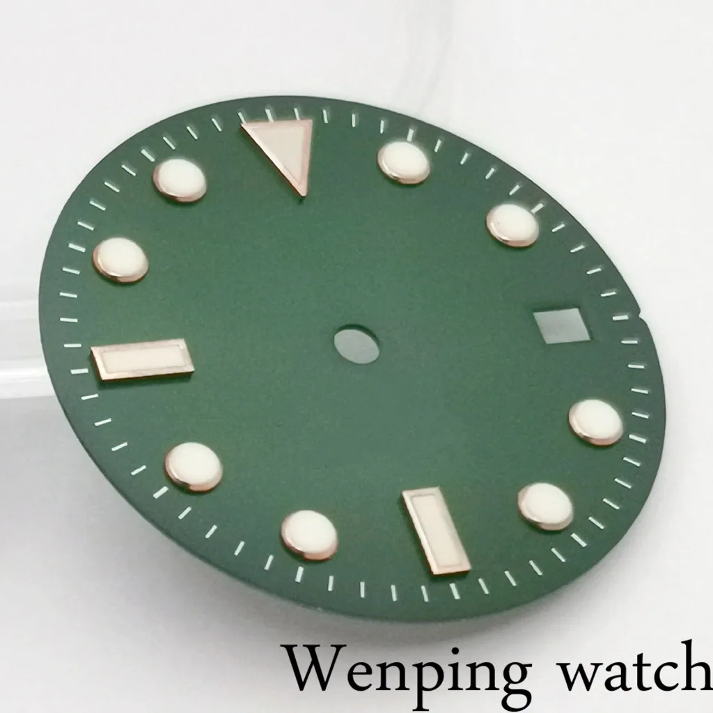Новый 28 5 мм стерильные зеленый световой несколько Цвет часы с прочной защитой