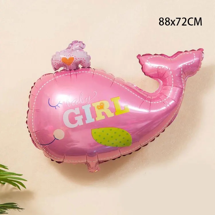 

Birthday balloon hydrogen balloon baby gender revealing balloon boy girl dolphin birthday decoration aluminum foil balloon