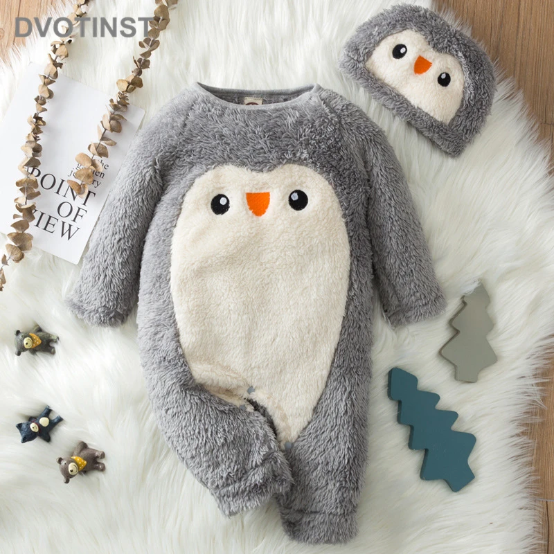 

Baby Boys Girls Winter Warm Cute Animals Fannel Rompers Cosplay Halloween Clothes Outfits Infant Roupa Toddler Jumpsuit Costume