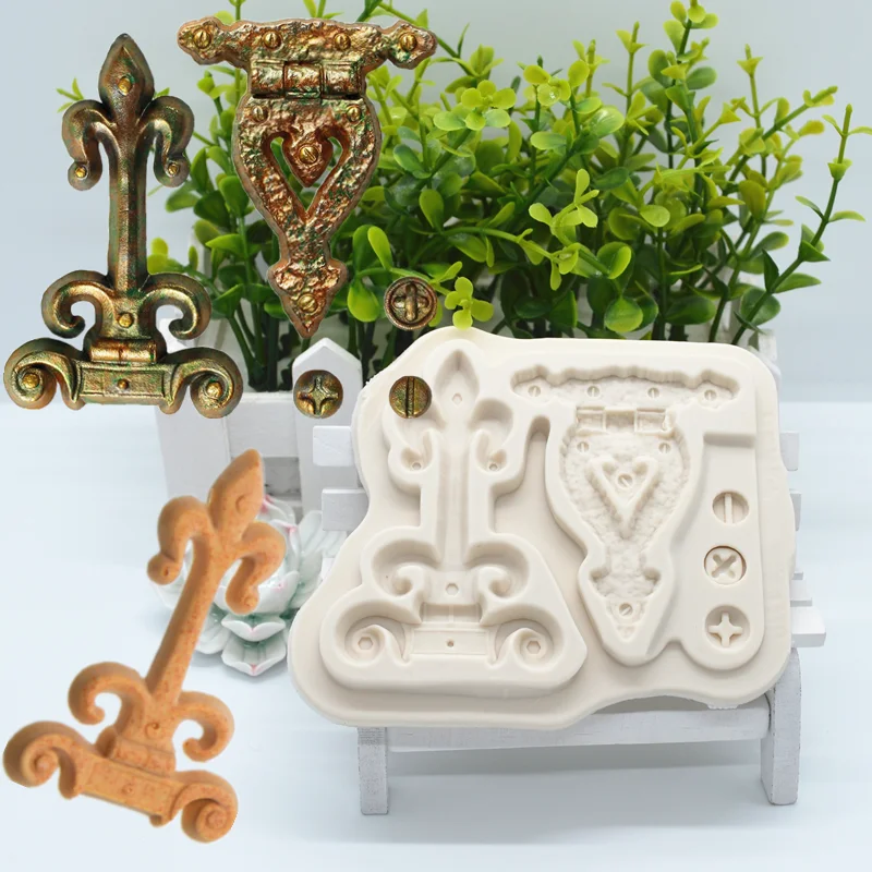 

Vintage Lock Key Lace Resin Silicone Mold Kitchen Baking Decoration Tool DIY Chocolate Cake Candy Dessert Fondant Epoxy Moulds