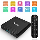 X96 воздуха Android ТВ Box Android 9,0 Amlogic S905X3 Смарт ТВ коробка 4K Android TV Box 4 Гб 64 Гб X96Air 4 ядра 2,4G  5G Wi-Fi BT4.1 H.265
