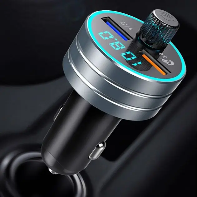 

PITMEN FM Transmitter Car Wireless Bluetooth 5.0 FM Radio Modulator Car Kit 3.1A USB Car Charger Handsfree Aux Audio MP3 Player