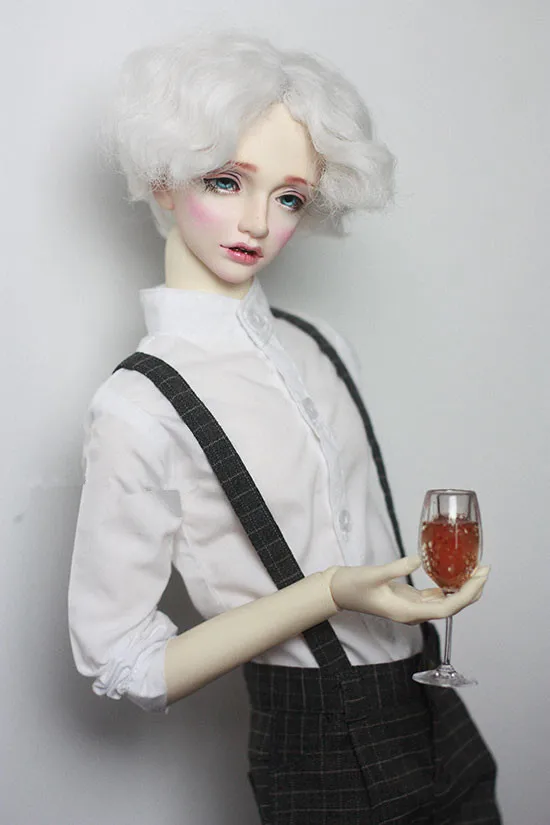BJD кукла джентльмен стоячий воротник белая рубашка для 1/3 1/4 SD кукольные