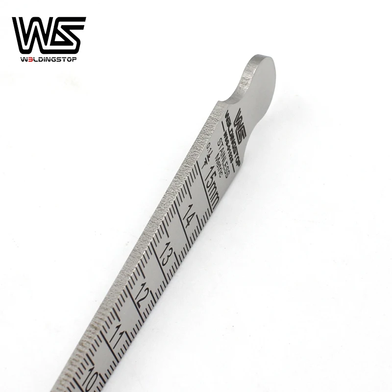 WS Genuine S/S 1-15mm Taper Gauge Feeler Gap Hole slot width gap hole size welding ruler measuring tool | Инструменты