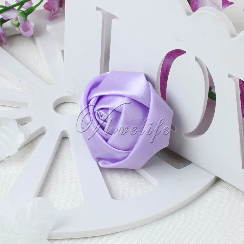 100Pcs/Lot 4CM Satin Fabric Rosette Artificial Flower Heads For Baby Girl Kids Photo Prop Headbands Mini Hair Accessories | Дом и сад